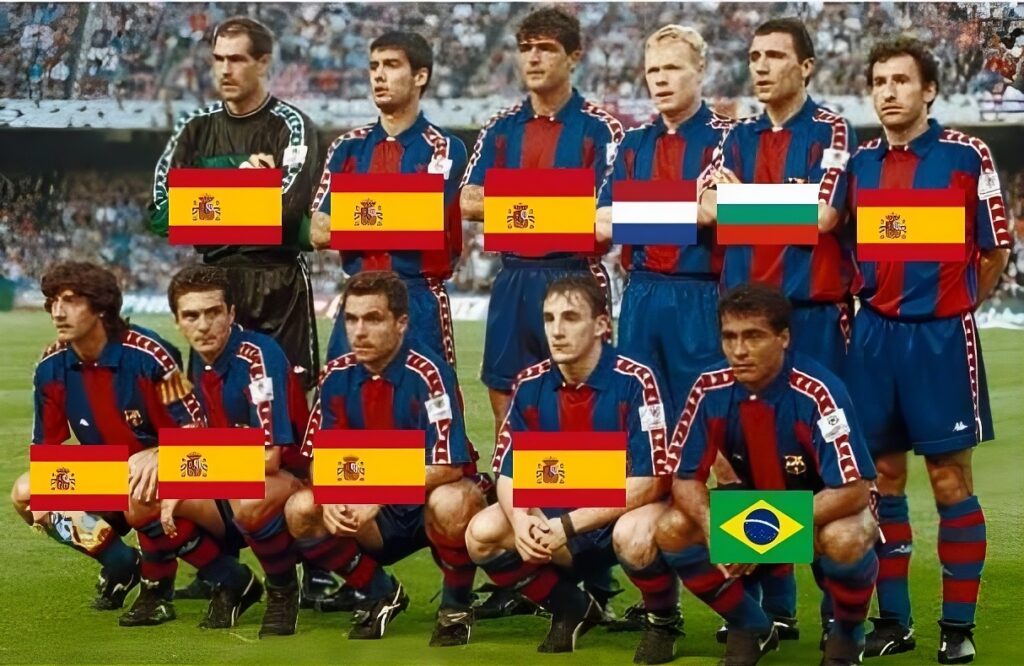 Plantilla del Barcelona antes de la ley del caso Bosman