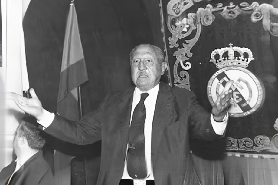 Presidente del Real Madrid Santiago Bernabéu